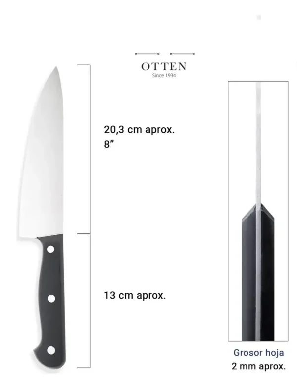 CUCHILLO OTTEN COOK CHEF  8"