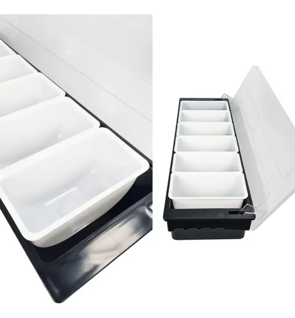 PORTA INGREDIENTES DE 6 COMPARTIMIENTOS -  50X16X9.5CM