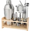 SET DE COCTELERÍA CON BASE DE MADERA