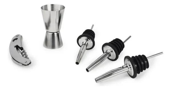 SET DE COCTELERÍA CON BASE DE MADERA
