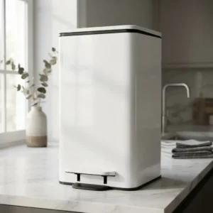 Cesto Recipiente Basura C/ Pedal Otten 21 Lts Blanco