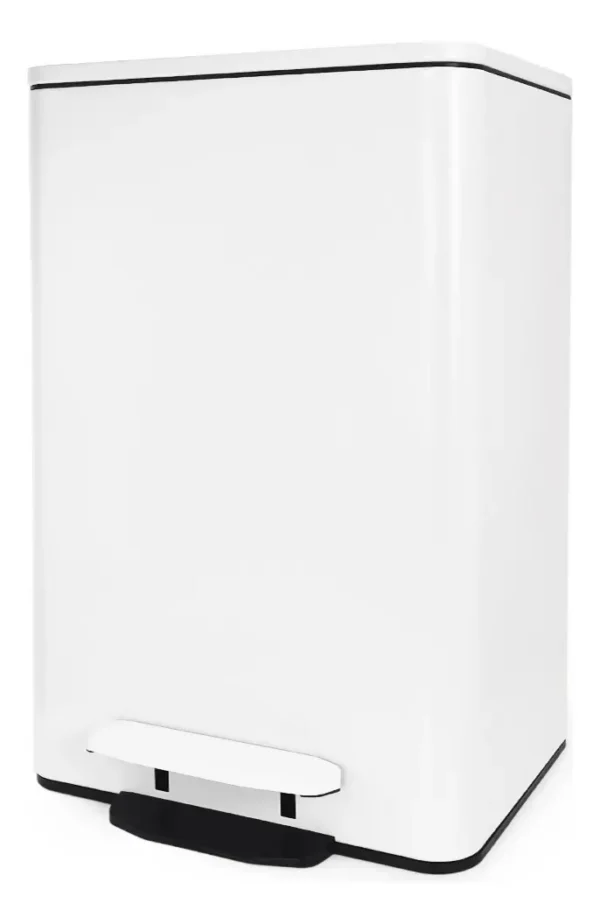 Cesto Recipiente Basura C/ Pedal Otten 30 Lts Blanco