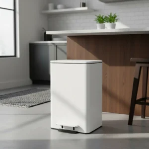 Cesto Recipiente Basura C/ Pedal Otten 30 Lts Blanco