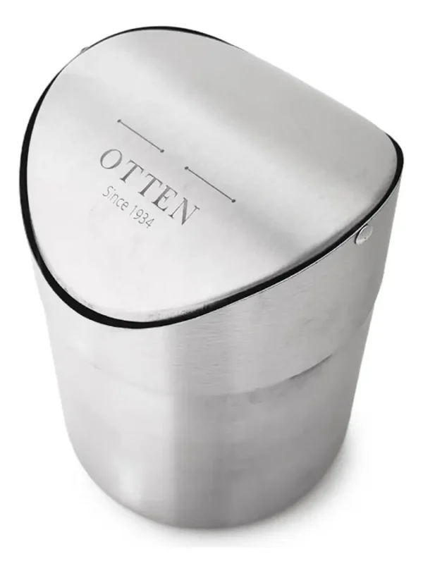 Cesto De Basura Chico C/ Tapa Vaivén Otten Plateado