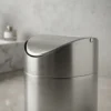 Cesto De Basura Chico C/ Tapa Vaivén Otten Plateado