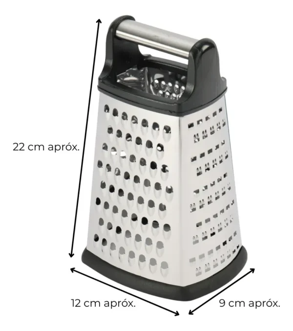 01273OTT0009-1 Rallador 4 Caras Con Base Acero Inoxidable 22 Cm Otten