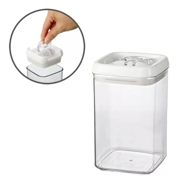 Frasco Hermético Cuadrado Vidrio Otten 2,1 Lts