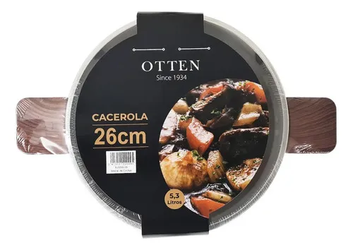 04014DUN026 OTTEN-CACEROLA ALUM.26 CM C/ASAS-XJ33W/26