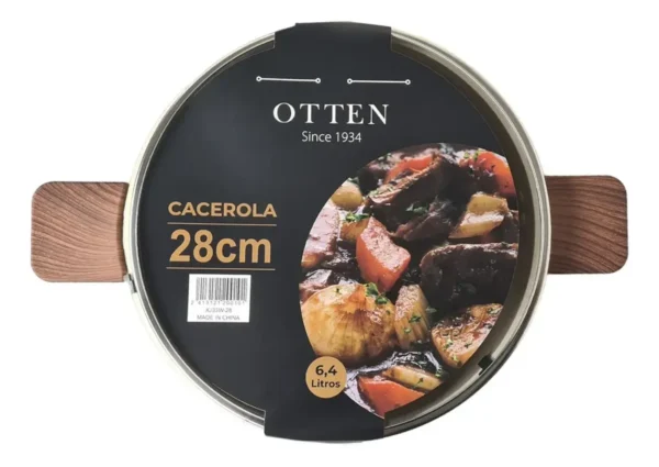 04014DUN027-2 OTTEN-CACEROLA ALUM.28 CM C/ASAS-XJ33W/28