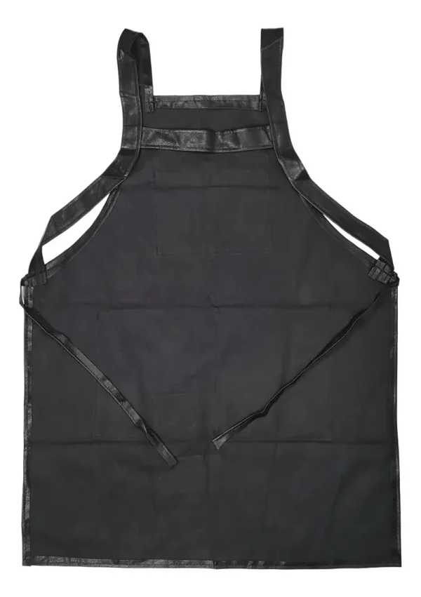 Delantal De Cocina Gastronómico Parrillero C/ Bolsillo Otten Negro Liso
