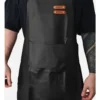 Delantal De Cocina Parrillero Gastronómico C/ Bolsillo Otten Negro/Cuero