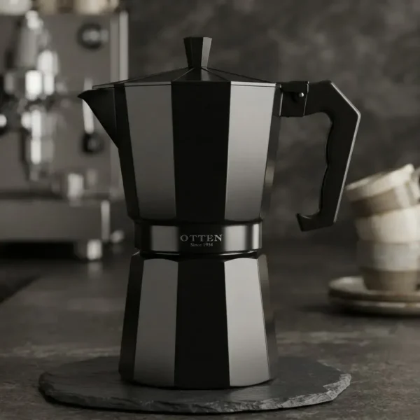 Cafetera 12 Tazas Manual De Aluminio Italiana Otten 600 Ml