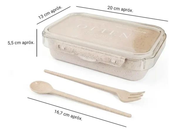 26255OTT0004-1 OTTEN-LANCHERA C/ CUBIERTOS 800ML BEIGE- TY0593BE