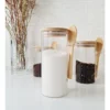 Frasco Hermético Vidrio Con Tapa Cuchara Bambú Otten 450 Ml