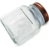 Frasco Hermético Cuadrado Vidrio Labrado Otten 1 Lt - Cobre