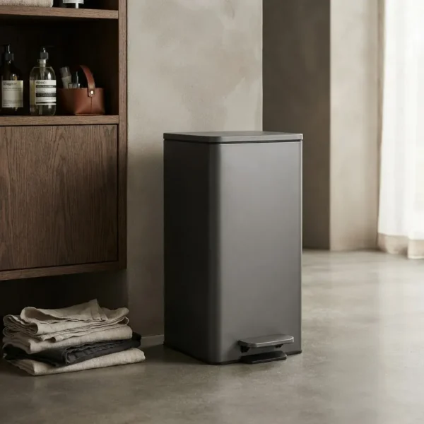 Cesto Recipiente Basura C/ Pedal Otten 30 Lts Gris