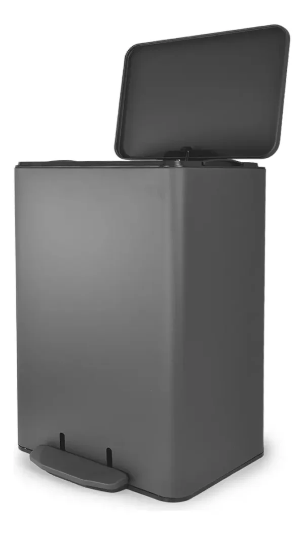 Cesto Recipiente Basura C/ Pedal Otten 30 Lts Gris