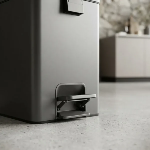 Cesto Recipiente Basura C/ Pedal Otten 30 Lts Gris