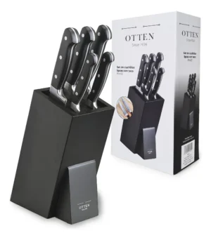 OTTEN-TACO DE CUCHILLOS MAD. Y ACERO  5PZAS PW03