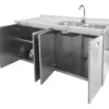 33247OTT0003-3 OTTEN-BAJO MESADA DE ACERO C/ BACHA 150*70*90CM TKC-S4-2