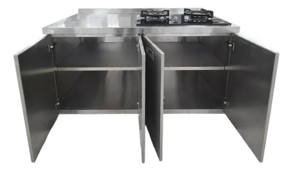 OTTEN-BAJO MESADA DE ACERO C/ANAFE 150*70*90CM TKC-4ST