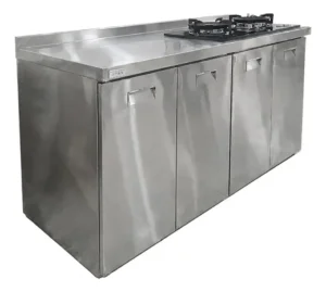 33247OTT0004 OTTEN-BAJO MESADA DE ACERO C/ANAFE 150*70*90CM TKC-4ST