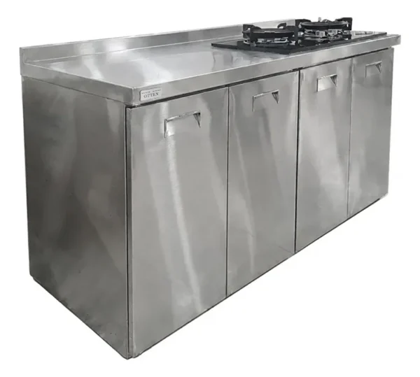 OTTEN-BAJO MESADA DE ACERO C/ANAFE 150*70*90CM TKC-4ST