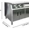 OTTEN-ISLA CON GABINETES 120*76*82CM CI-1200