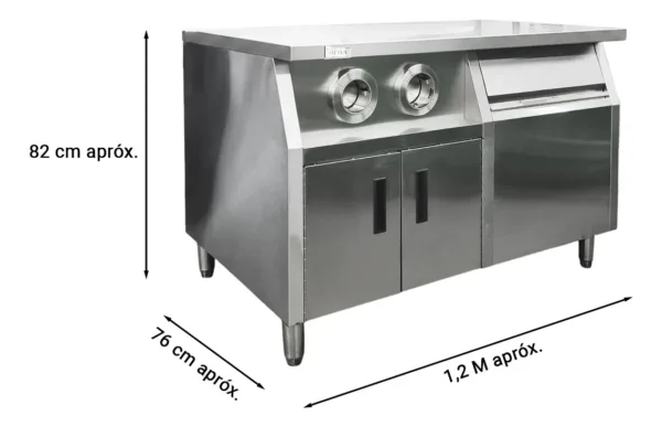 OTTEN-ISLA CON GABINETES 120*76*82CM CI-1200