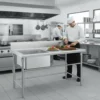 OTTEN-BACHA C/MESADA ACERO INOX. 120*60*80CM SLST-120-1
