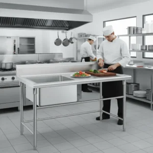 33247OTT008-2 OTTEN-BACHA C/MESADA ACERO INOX. 120*60*80CM SLST-120-1