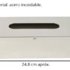 33273OTT0020-1 Caja Porta Pañuelos Organizador Acero Inoxidable Otten Plateado