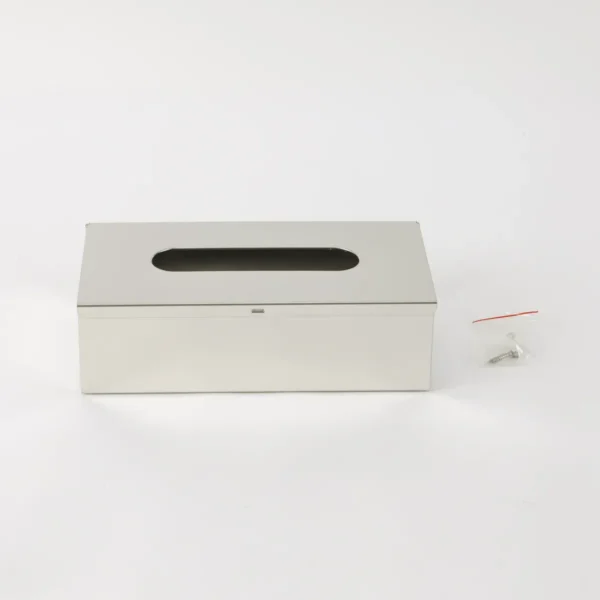 33273OTT0020-5 Caja Porta Pañuelos Organizador Acero Inoxidable Otten Plateado