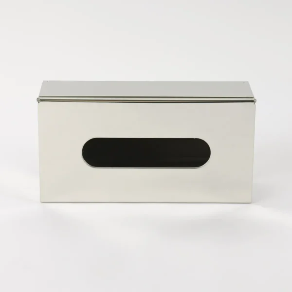33273OTT0020-6 Caja Porta Pañuelos Organizador Acero Inoxidable Otten Plateado