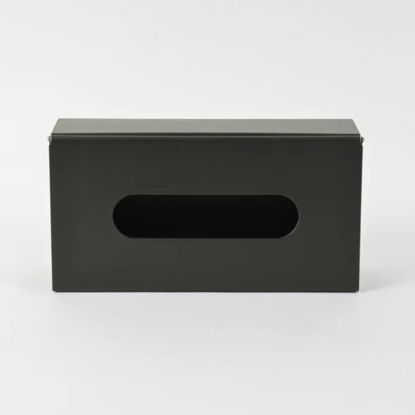 Caja Porta Pañuelos Organizador Acero Inoxidable Otten Negro