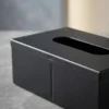 Caja Porta Pañuelos Organizador Acero Inoxidable Otten Negro
