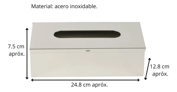 Caja Porta Pañuelos Organizador Acero Inoxidable Otten Dorado