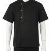 Chaqueta De Chef Para Cocina Manga Corta Unisex Otten Negro L