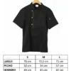 Chaqueta De Chef Para Cocina Manga Corta Unisex Otten Negro L