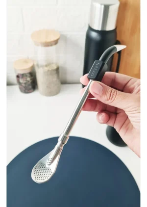 BOMBILLA RECTA 19CM ACERO INOX C/CEPILLO - OTTEN -