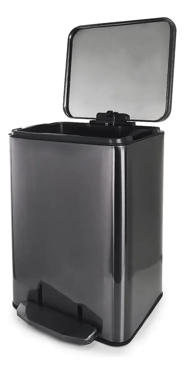 Cesto Recipiente Basura C/ Pedal Otten 21 Lts - Gris Oscuro