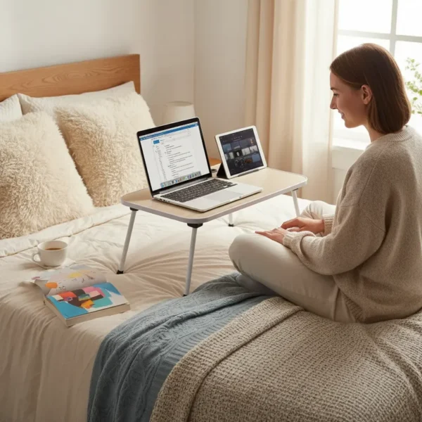 Mesa Bandeja De Cama Plegable Para Tablet Notebook Otten Marrón Claro