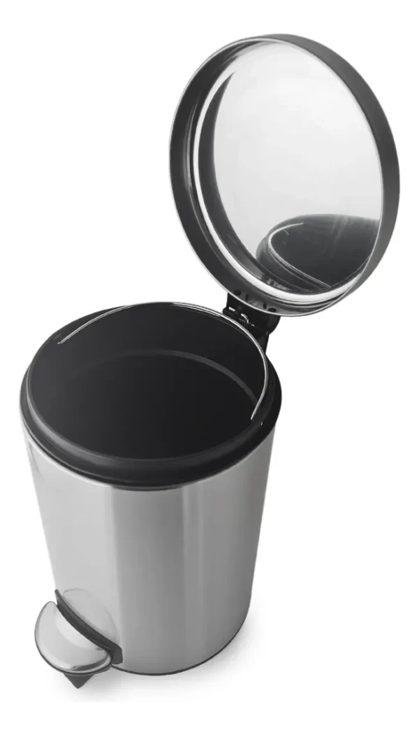 Cesto Tacho De Basura Acero Inoxidable A Pedal Otten 20 Lts Plateado