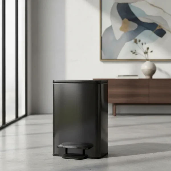 Cesto Recipiente Basura C/ Pedal Otten 21 Lts - Gris Oscuro