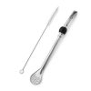 BOMBILLA CURVA 22CM ACERO INOX C/CEPILLO - OTTEN - BOMBILLA CURVA 22CM ACERO INOX C/CEPILLO - OTTEN -