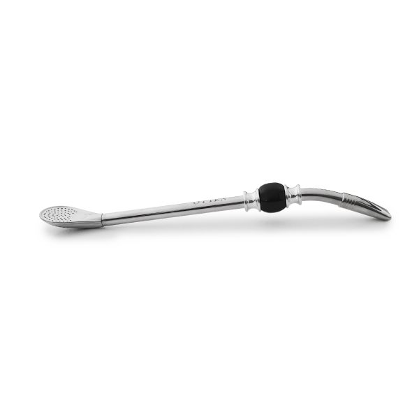 BOMBILLA CURVA 22CM ACERO INOX C/CEPILLO - OTTEN - BOMBILLA CURVA 22CM ACERO INOX C/CEPILLO - OTTEN -