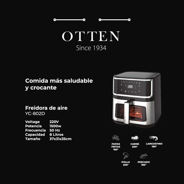 OTTEN- AIRFRYER 8L 1500W - YC-802D