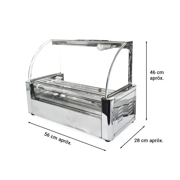 OTTEN-MAQUINA DE HOT DOG ELECTRICA TDM-5X 56 cm x 28 cm (prof) 46 cm de alto