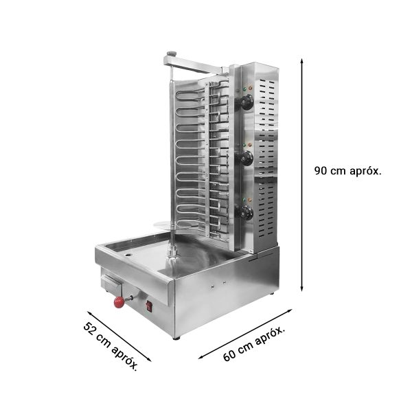 OTTEN-MAQUINA ELECTRICA DE SHAWARMA TES-950 - 90 cm x 60 cm x 52 cm