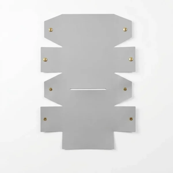 14273OTT0004-2 CAJA DE PAÑUELOS ECOCUERO GRIS -OTTEN-